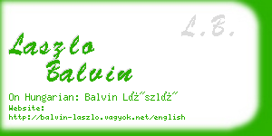 laszlo balvin business card